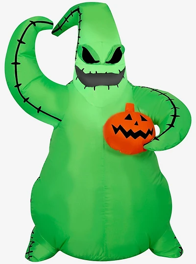 Disney Nightmare Before Christmas Oogie Boogie Holding Pumpkin Airblown