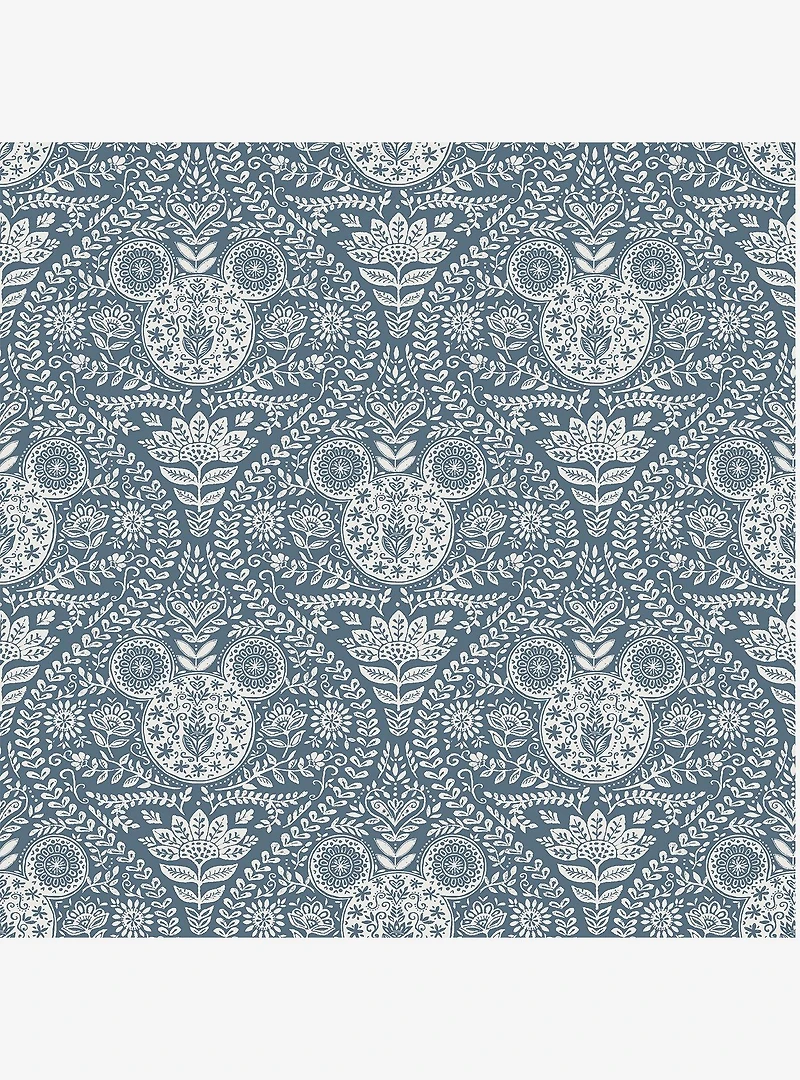 Disney Mickey Mouse Blue Block Print Peel & Stick Wallpaper