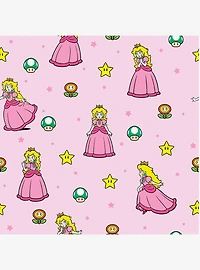 Super Mario Princess Peach Yellow and Pink Peel & Stick Wallpaper