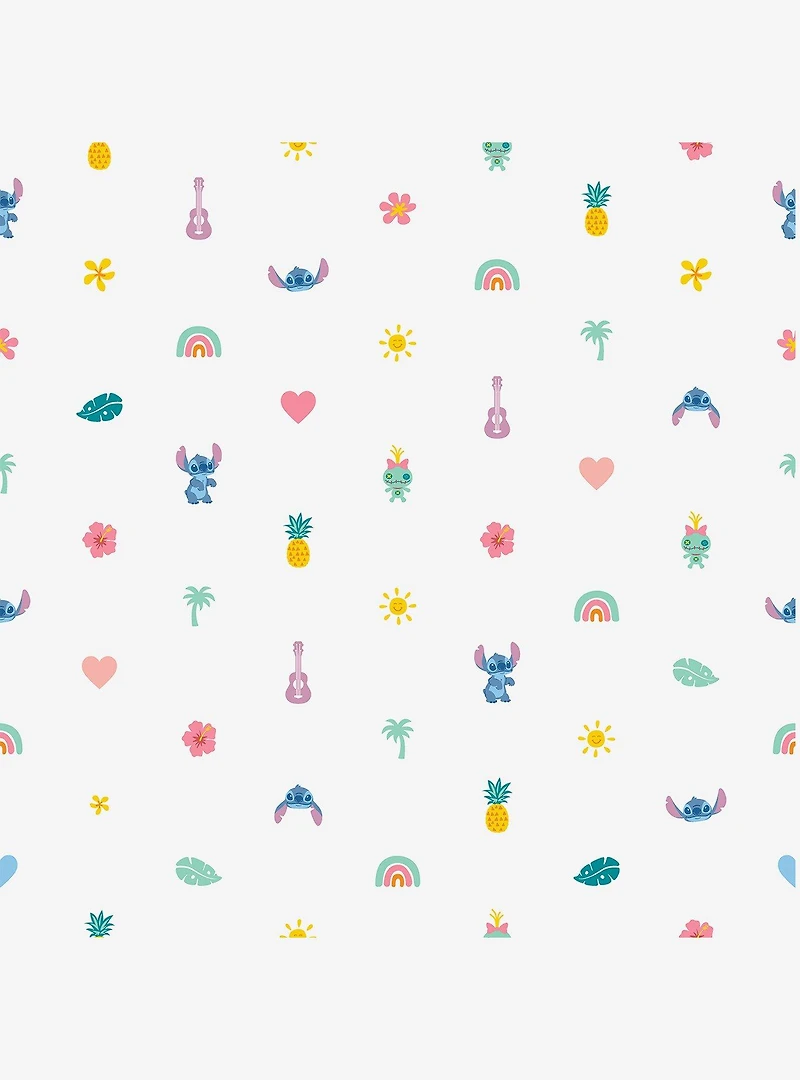Disney Lilo & Stitch Aloha Mini Print Blue and Pink Peel & Stick Wallpaper
