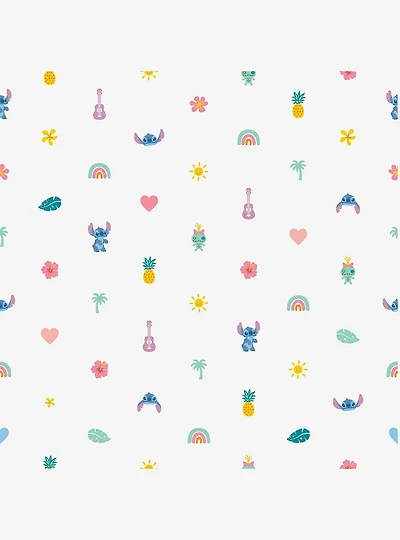Disney Lilo & Stitch Aloha Mini Print Blue and Pink Peel & Stick Wallpaper