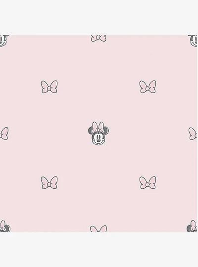Disney Minnie Mouse Sweet Bows Pink Peel & Stick Wallpaper