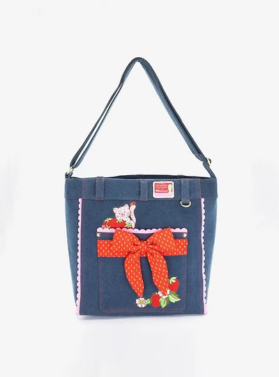 Whatever! Makes You Happy x Strawberry Shortcake Denim Tote Bag