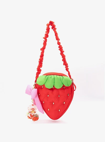 Whatever! Makes You Happy x Strawberry Shortcake Quilted Strawberry Figural Crossbody Bag