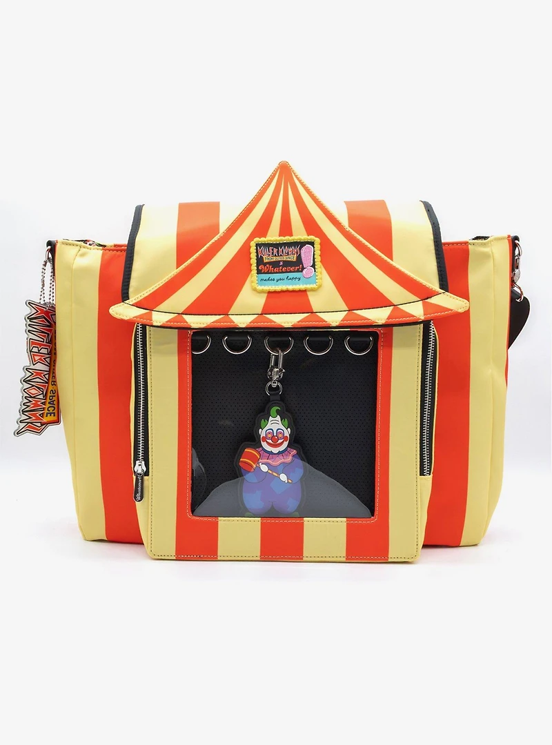 Whatever! Makes You Happy x Killer Klowns From Outer Space Tent Figural Pin Display Crossbody Bag