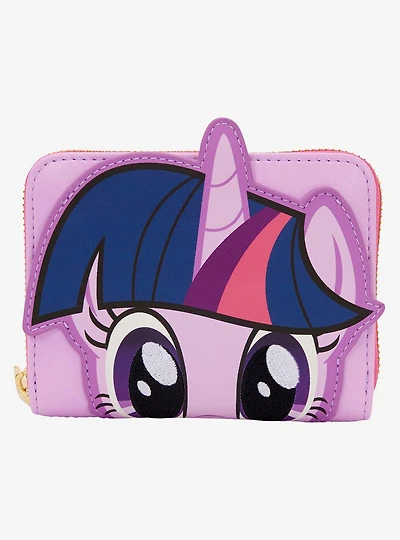 Loungefly My Little Pony Twilight Sparkle Peeking Glitter Small Zip Wallet