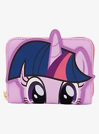Loungefly My Little Pony Twilight Sparkle Peeking Glitter Small Zip Wallet