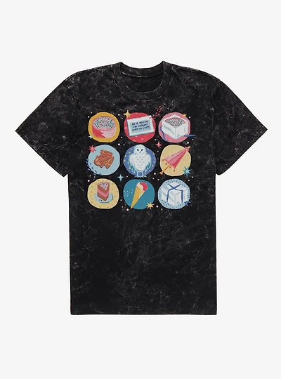 Harry Potter Birthday Icons Mineral Wash T-Shirt