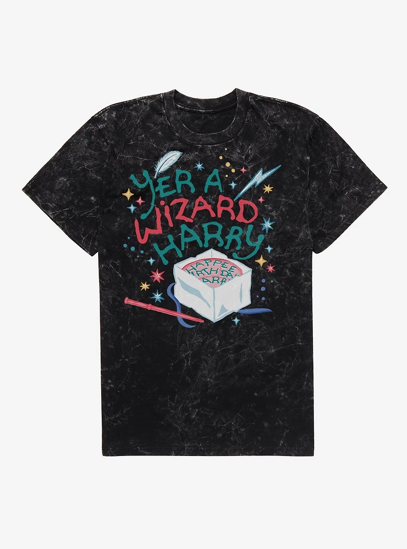 Harry Potter Yer A Wizard Cake Mineral Wash T-Shirt