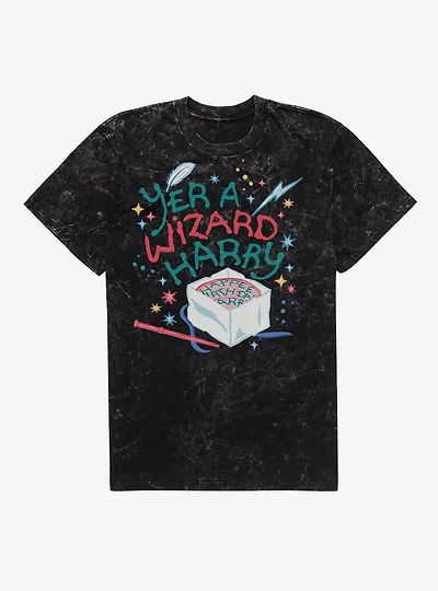 Harry Potter Yer A Wizard Cake Mineral Wash T-Shirt