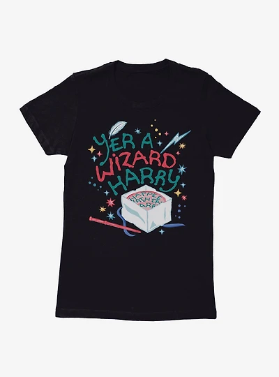 Harry Potter Yer A Wizard Cake Womens T-Shirt