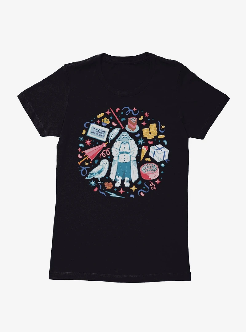 Harry Potter Hagrid Happy Birthday Womens T-Shirt