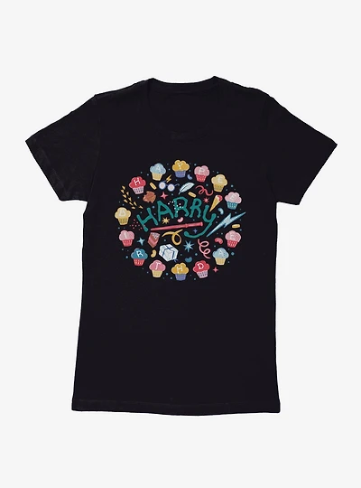 Harry Potter Birthdee Cupcakes Womens T-Shirt