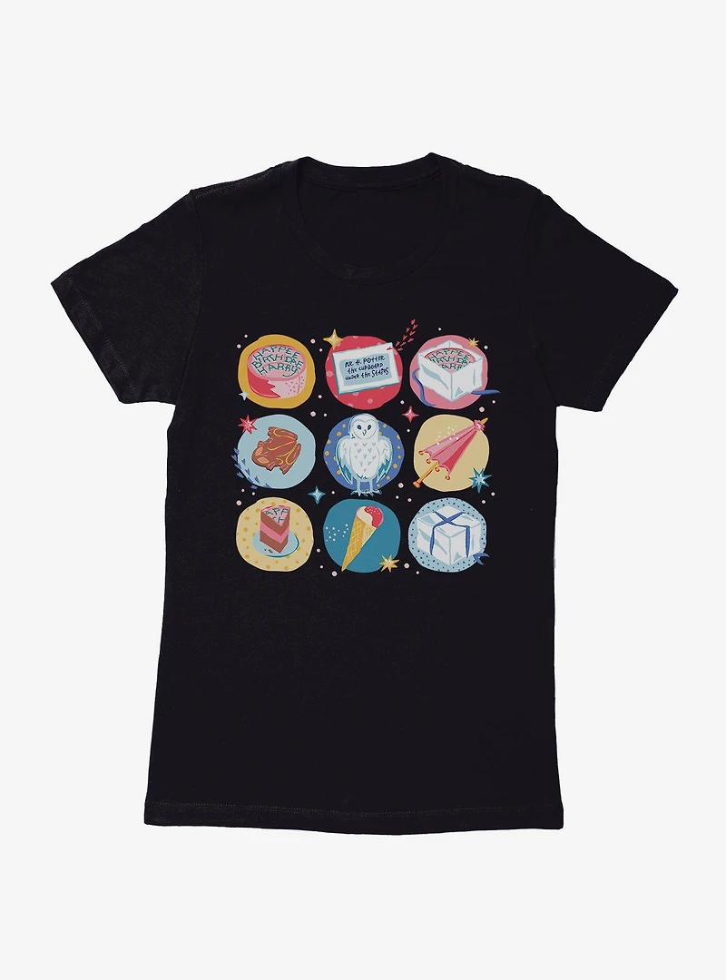 Harry Potter Happee Birthday Icons Womens T-Shirt