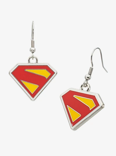 DC Comics Superman Shield Dangle Earrings