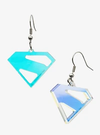 DC Comics Superman Iridescent Transparent Earrings