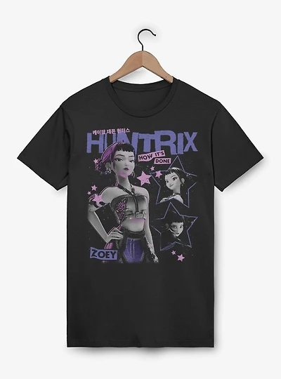 KPop Demon Hunters Huntrix Zoey Stars Collage T-Shirt
