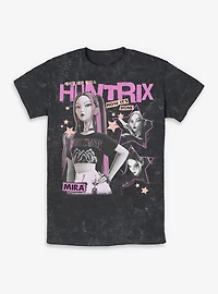 KPop Demon Hunters Huntrix Mira Stars Collage Mineral Wash T-Shirt
