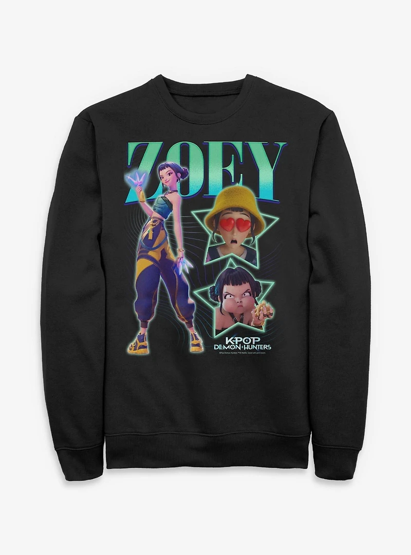 KPop Demon Hunters Zoey Star Collage Sweatshirt
