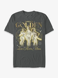 KPop Demon Hunters Huntrix Golden Trio Garment Dye T-Shirt