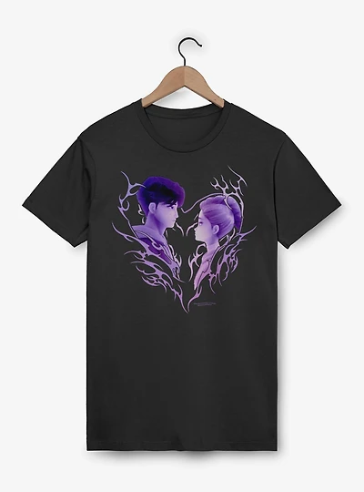 KPop Demon Hunters Jinu & Rumi Cyber Heart T-Shirt