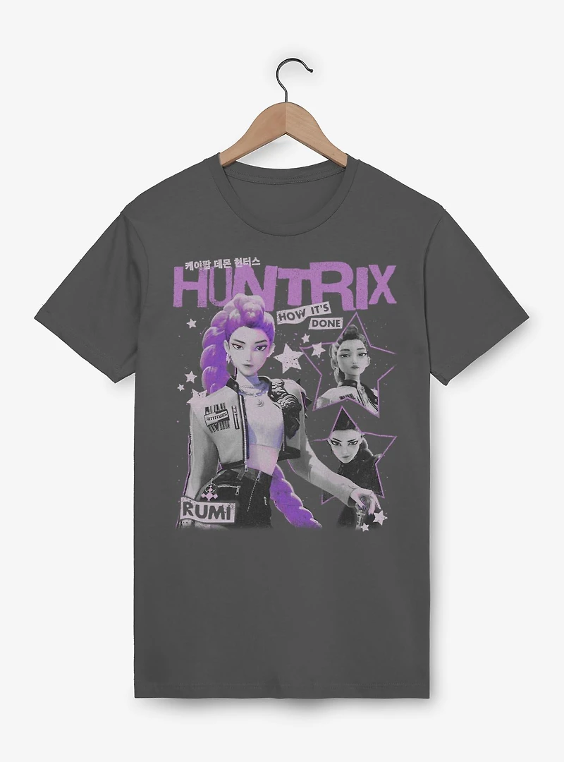 KPop Demon Hunters Huntrix Rumi Stars Collage T-Shirt