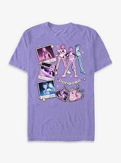 KPop Demon Hunters Huntrix Instant Picture Collage Garment Dye T-Shirt
