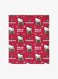 Georgia Bulldogs Football Ready Hello Kitty Cloud Throw Blanket