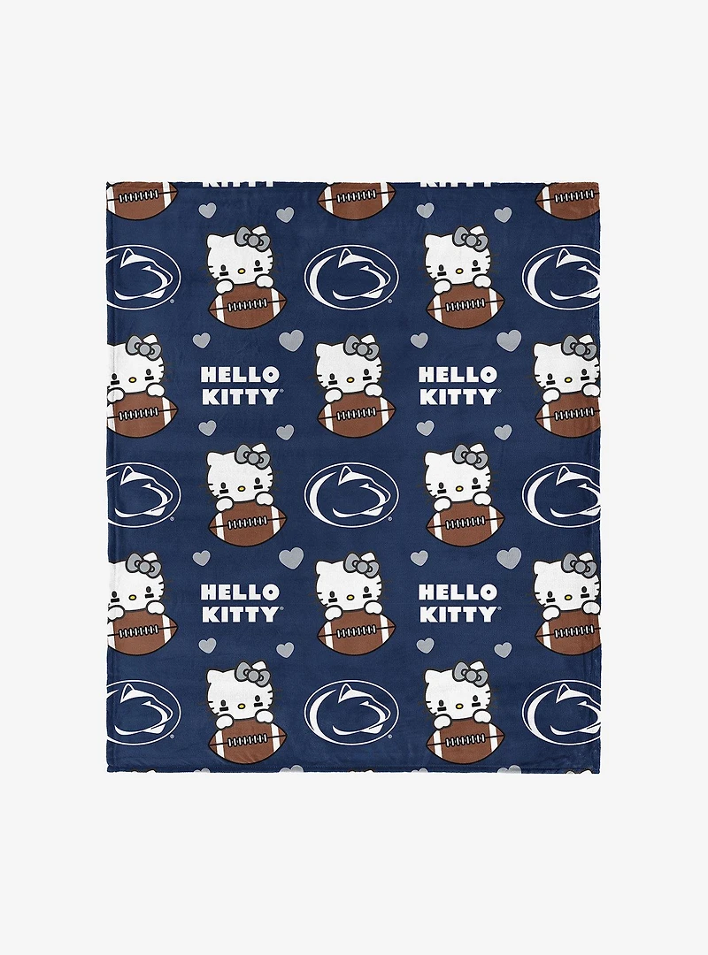 Penn State Nittany Lions Football Ready Hello Kitty Cloud Throw Blanket