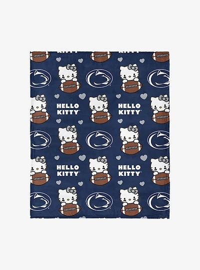 Penn State Nittany Lions Football Ready Hello Kitty Cloud Throw Blanket