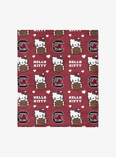 South Carolina Gamecocks Football Ready Hello Kitty Cloud Throw Blanket