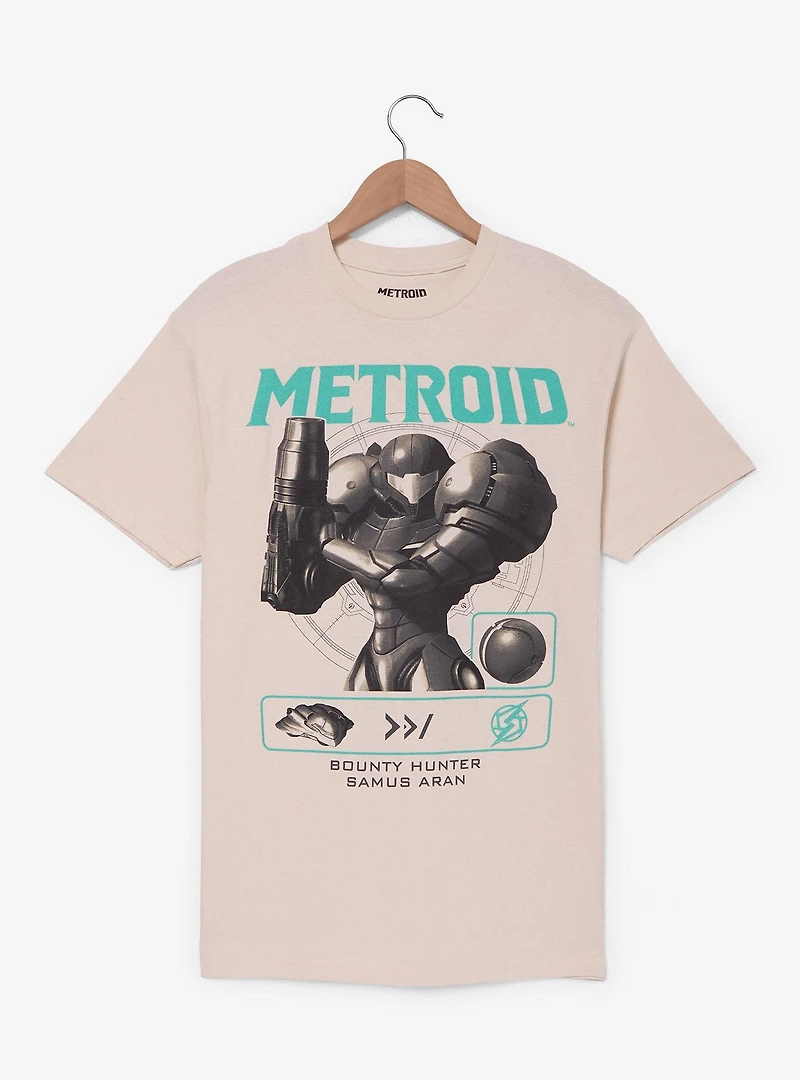 Nintendo Metroid Samus Tonal Portrait T-Shirt - BoxLunch Exclusive