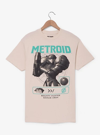 Nintendo Metroid Samus Tonal Portrait T-Shirt - BoxLunch Exclusive