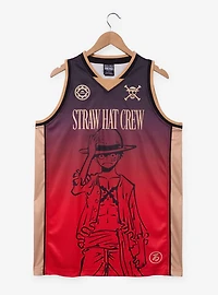 One Piece Straw Hat Crew Monkey D. Luffy Basketball Jersey - BoxLunch Exclusive