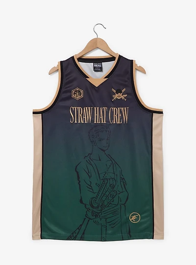 One Piece Straw Hat Crew Roronoa Zoro Basketball Jersey - BoxLunch Exclusive