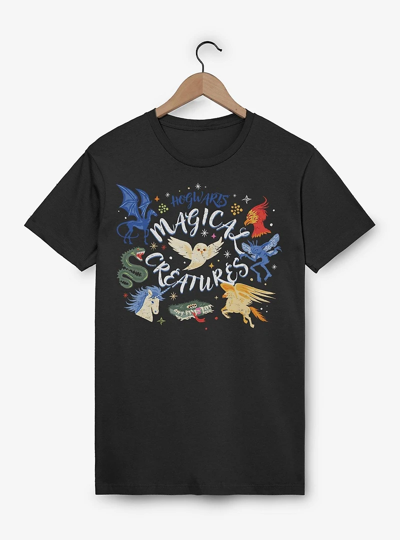 Harry Potter Hogwarts Magic Creatures Icons T-Shirt
