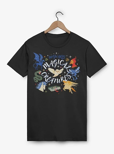 Harry Potter Hogwarts Magic Creatures Icons T-Shirt