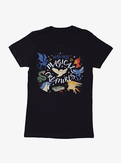 Harry Potter Hogwarts Magic Creatures Icons Womens T-Shirt