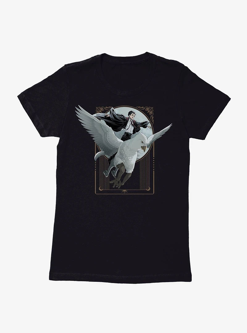 Harry Potter Flying With Buckbeak Womens T-Shirt