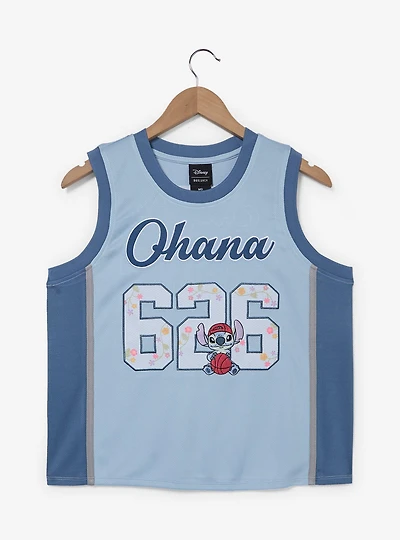 Disney Lilo & Stitch Ohana Women's Cropped Basketball Jersey — BoxLunch Exclusive