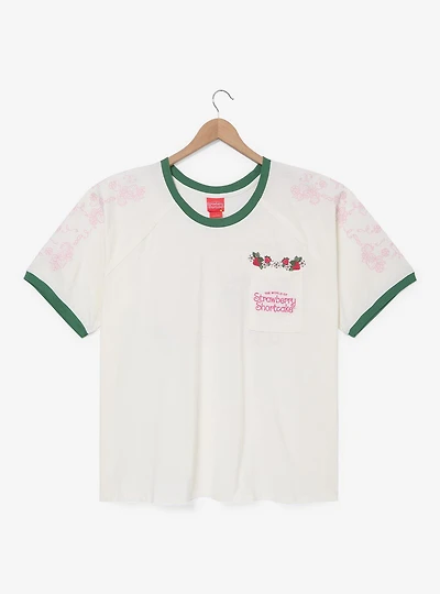 Strawberry Shortcake Embroidered Women's Plus Jersey T-Shirt - BoxLunch Exclusive