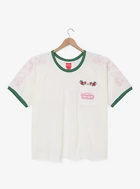 Strawberry Shortcake Embroidered Women's Plus Jersey T-Shirt - BoxLunch Exclusive