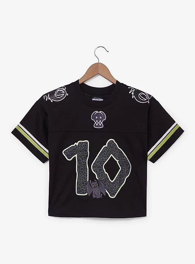 DreamWorks How To Train Your Dragon Toothless Women's Cropped Football Jersey - BoxLunch Exclusive