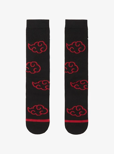 Naruto: Shippuden Akatsuki Cloud Allover Print Crew Socks — BoxLunch Exclusive