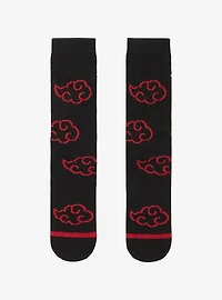 Naruto: Shippuden Akatsuki Cloud Allover Print Crew Socks — BoxLunch Exclusive