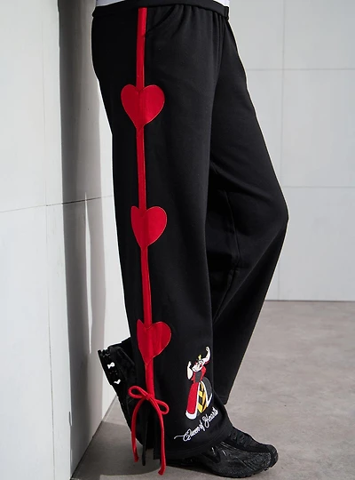 Disney Alice Wonderland Queen of Hearts Red Rose Society Women's Sweatpants - BoxLunch Exclusive