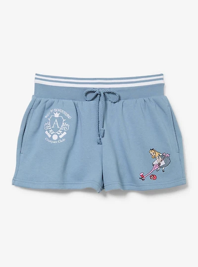Disney Alice Wonderland Croquet Women's Plus Fleece Shorts - BoxLunch Exclusive