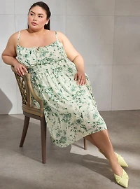 Disney Peter Pan Tinker Bell Floral Allover Print Plus Tank Dress - BoxLunch Exclusive