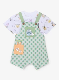 Star Wars The Mandalorian Grogu Spring Infant T-Shirt & Overall Set — BoxLunch Exclusive