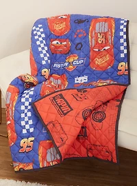 Disney Pixar Cars Lightning McQueen Retro Quilted Blanket — BoxLunch Exclusive